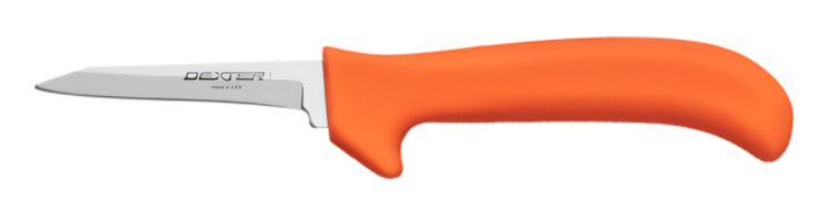 Product image #2 for Dexter Russell Sani-Safe 3-1/4-Inch Clip Point Deboning Knife with Orange Non-Slip Polypropylene Handle