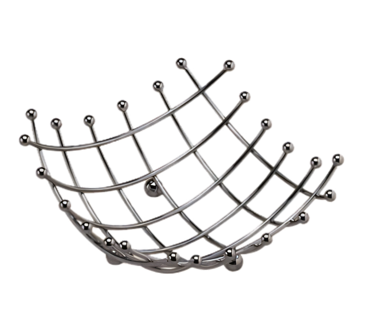 Product image #1 for American Metalcraft Space/Time Continuum Checker Chrome Serving Basket, 8 Inch Square