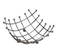 American Metalcraft Space/Time Continuum Checker Chrome Serving Basket, 8 Inch Square