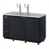 Thumbnail image #1 for Turbo Air Super Deluxe Two-Door Beer Dispenser, 2 Half-Barrel Keg Capacity, Black Laminated Exterior