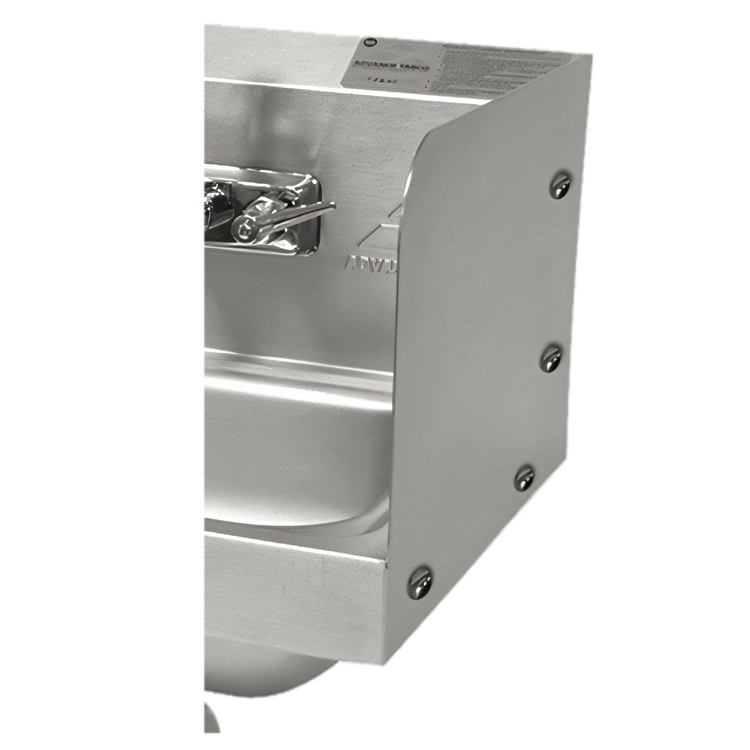 Product image #1 for Advance Tabco 12-Inch High Bolt-On Single Panel Hand Sink Side Splash Guard