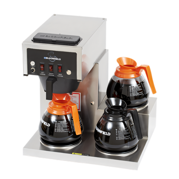 Product image #1 for Bloomfield Koffee King Low-Profile Automatic Fill Decanter Brewer with 3 Lower Warmers, Pour-Over Option, 120V