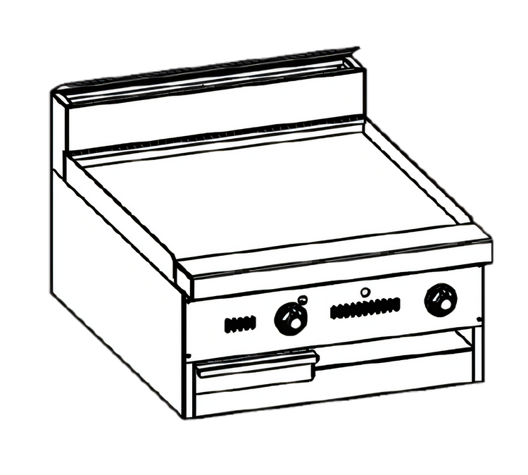 Product image #1 for Bistro JBR-72G-M 72-Inch Modular Gas Griddle with 1-Inch Polished Steel Plate
