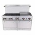 Thumbnail image #1 for BakeMax (TVI) BAS36-24-2 BakeMax Gas Ranges
