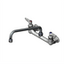 Thumbnail image #1 for T&S Brass Double-Handle Wall-Mount Pantry Faucet, 8-Inch Centers, 12-Inch Swing Nozzle, 1.0 GPM