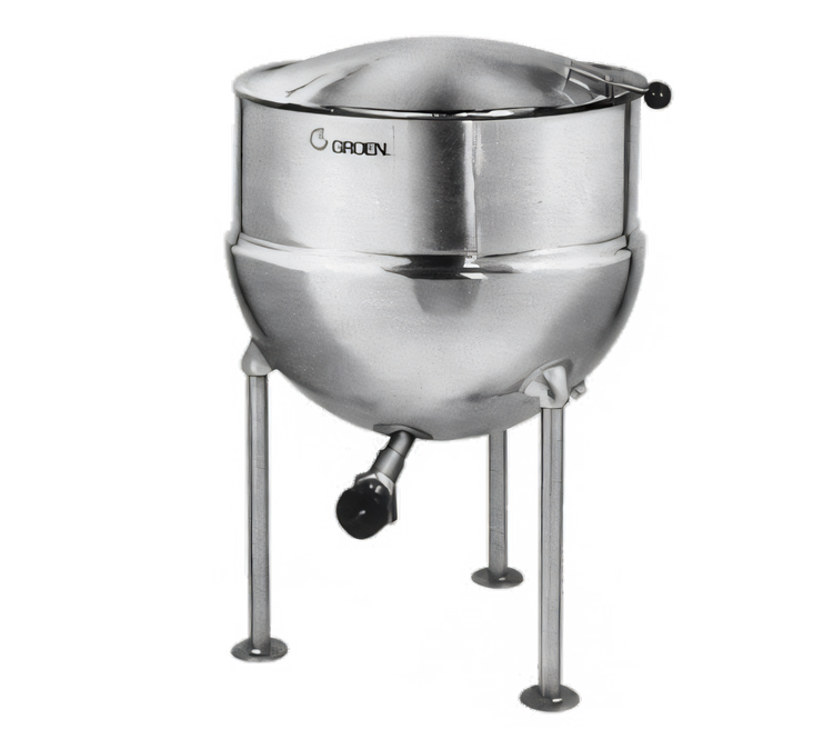 Product image #1 for Groen FT-60 60-Gallon Direct Steam 2/3-Jacketed Steam Kettle with Tri-Leg Base