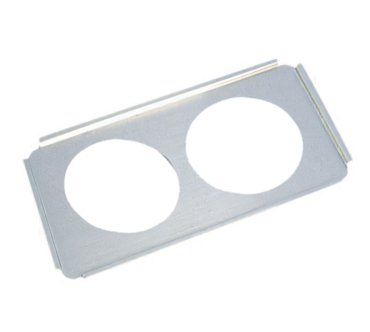Product image #1 for Stainless Steel Steam Table Adapter Plate with Two 8-1/2 Inch Round Inset Holes
