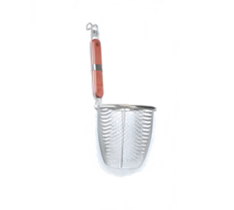 Product image #1 for Stainless Steel Wire Mesh Noodle Skimmer with Wood Handle, 5-1/2 Inch Diameter, Dozen