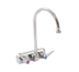 Thumbnail image #1 for Extra Heavy Duty Gooseneck Splash-Mounted Faucet, 4-Inch Centers
