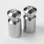Thumbnail image #1 for American Metalcraft SPM4 Mini Stainless Steel Salt and Pepper Shaker Set, 3 oz Each, Satin Finish Case of 36