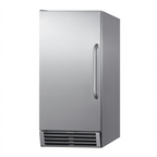 Thumbnail image #1 for Summit Commercial Summit Appliance BIM44GCSS Commercial Undercounter Clear Cube Ice Maker, 25 lb Storage Bin, Stainless Steel, Built-In Pump