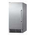 Thumbnail image #1 for Summit Commercial Built-In/Freestanding Undercounter Clear Cube Ice Maker with 25 lb. Storage Bin, Stainless Steel