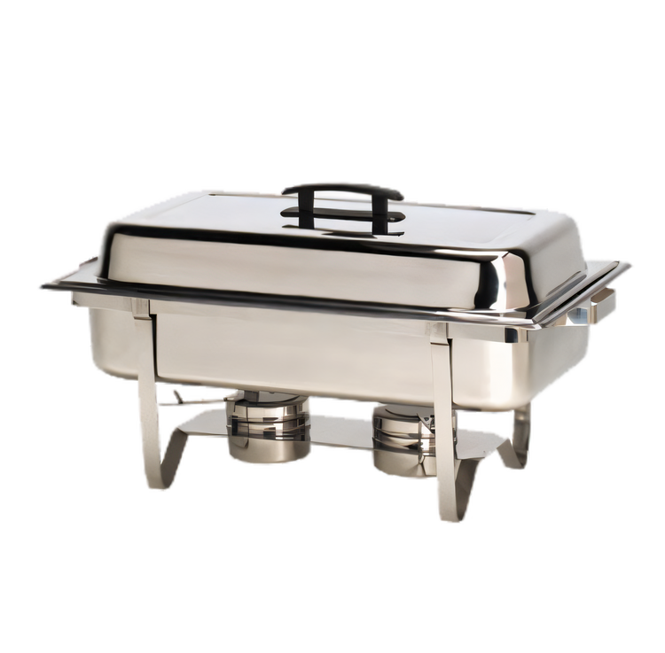 Product image #1 for American Metalcraft Ensemble Rectangular Stainless Steel 8-Quart Chafer Water Pan