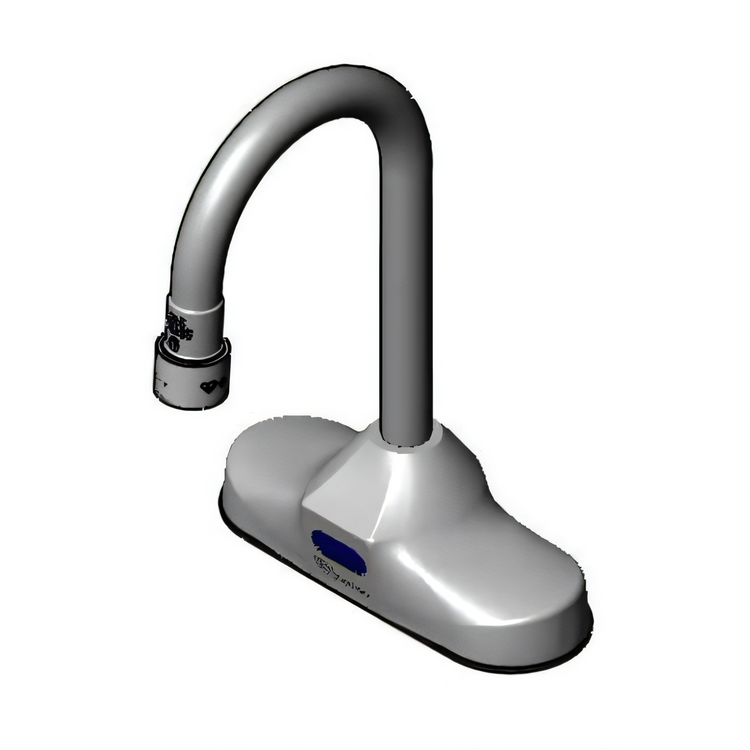 Product image #1 for ChekPoint Electronic Sensor Gooseneck Deck-Mount Touchless Faucet with Mixing Valve, Polished Chrome-Plated Brass
