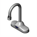 Thumbnail image #1 for ChekPoint Electronic Sensor Gooseneck Deck-Mount Touchless Faucet with Mixing Valve, Polished Chrome-Plated Brass