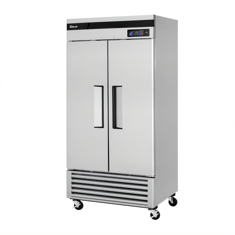 Product image #1 for Turbo Air Super Deluxe Two-Section Reach-In Refrigerator, Bottom Mount, Solid Doors, 29.19 Cu. Ft.