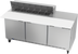 Thumbnail image #1 for Beverage-Air 72-Inch Three-Section Sandwich Prep Table with 17-Inch Cutting Board and 12-Pan Top