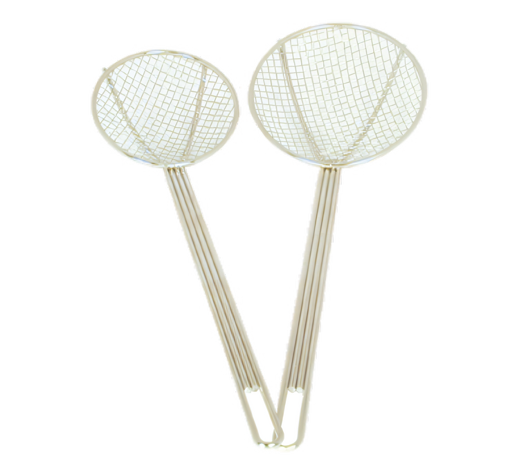 Product image #1 for 12-Inch Round Chrome-Plated Wire Mesh Skimmer, 24-Inch Long