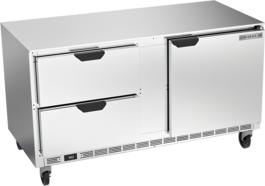 Product image #1 for Beverage-Air UCFD60AHC-2 2-Section Undercounter Freezer with 2 Drawers and 1 Door, 60-Inch, 17.1 Cu. Ft.
