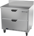 Thumbnail image #1 for Beverage-Air 36-Inch Worktop Drawer Refrigerator, 2 Drawers, 8.5 Cu. Ft., Rear-Mounted Self-Contained Refrigeration