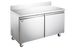 Thumbnail image #1 for Omcan 47-Inch Two-Section 2-Door Worktop Refrigerator with Backsplash, 11 Cu. Ft.