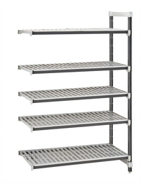 Cambro Camshelving Elements XTRA 5-Tier Stationary Add-On Shelving Unit, 24
