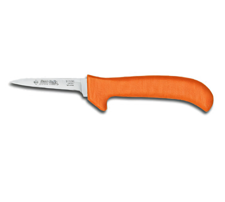 Product image #1 for Dexter Russell Sani-Safe 3-1/4-Inch Clip Point Deboning Knife with Orange Non-Slip Polypropylene Handle
