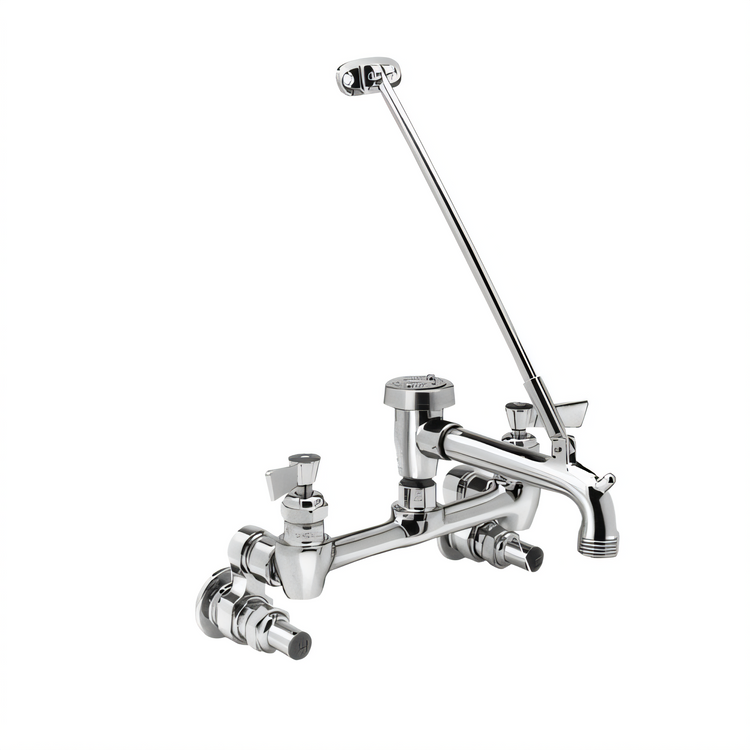Product image #1 for Fisher Wall-Mounted Service Sink Faucet with Long Spout, Eccentric Stops, and Vacuum Breaker