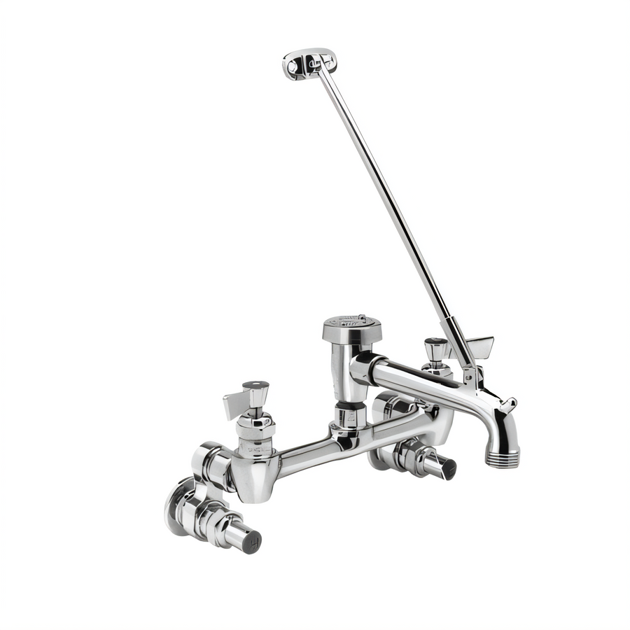 Product image #1 for Fisher Wall-Mounted Service Sink Faucet with Long Spout, Eccentric Stops, and Vacuum Breaker
