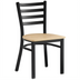 Thumbnail image #1 for Metal Ladder Back Stackable Chair with Natural Wood Seat