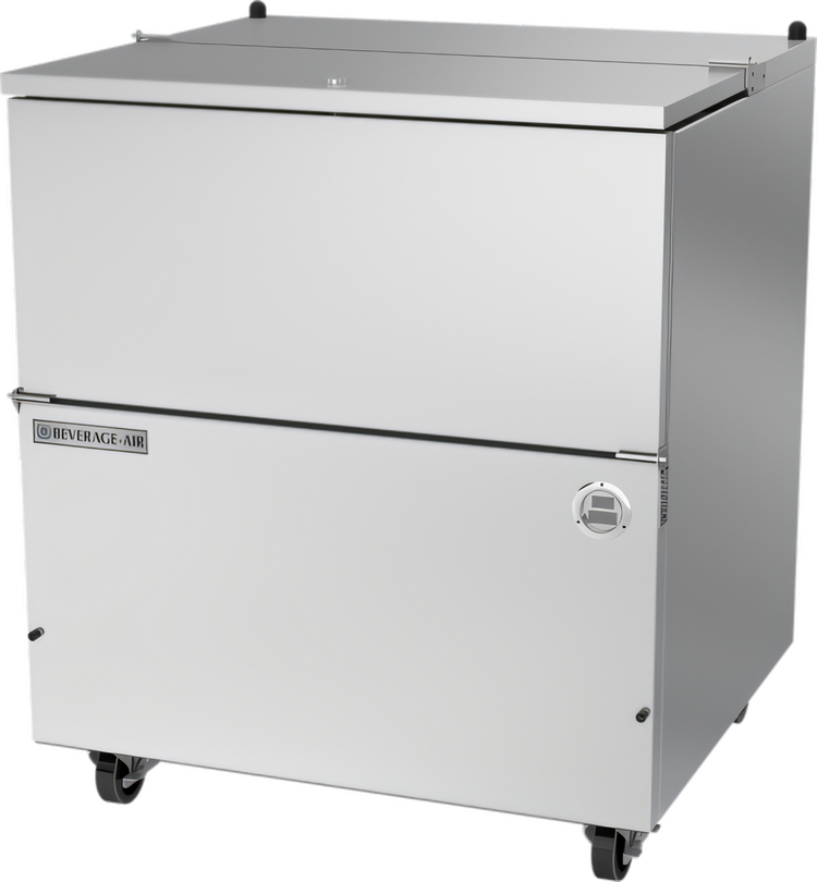 Product image #1 for 34-Inch Single-Access Cold Wall School Milk Cooler with Stainless Steel Interior and Exterior