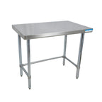 Thumbnail image #1 for BK Resources CVTOB-7230 72-Inch x 30-Inch 16-Gauge 304 Stainless Steel Flat Top Open Base Work Table