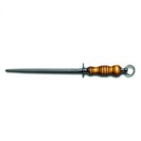 Dexter Russell Traditional 12-Inch Magnetized Medium-Coarseness Butcher Steel with Hardwood Handle