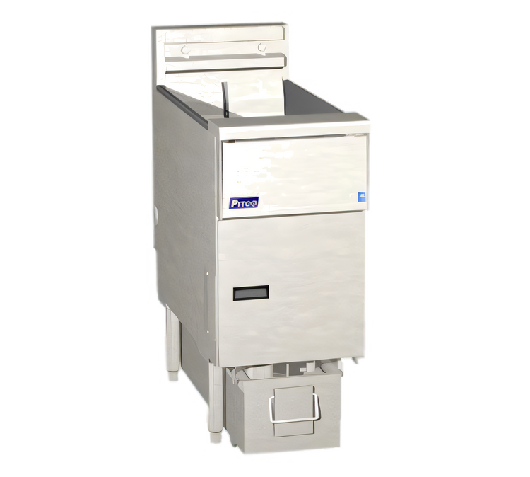 Product image #1 for Pitco Solstice SE14RS-1FD Single-Tank Prepackaged Electric Fryer System with SoloFilter, 40-50 lb Capacity, 22 kW