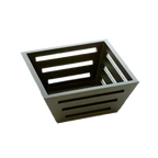 Thumbnail image #1 for American Metalcraft TWBB73 Square Tapered Birch Wood Bread Basket, 7 x 7 x 3-1/4 Inches Case of 32
