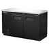 Thumbnail image #1 for True TBB-2-HC Two-Section Back Bar Cooler with Stainless Steel Top and Locking Full Doors