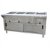 Thumbnail image #1 for Advance Tabco Triumph (Supreme) Electric Hot Food Table with 4 Sealed Wells, Cutting Board, and Sliding Door Base