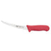 Thumbnail image #1 for Winco Stäl 6-Inch Curved Flexible Stamped Boning Knife with Red Polypropylene Handle