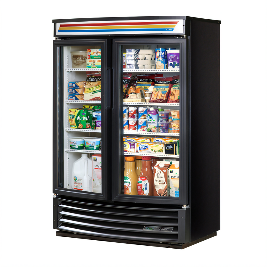 Product image #1 for True Radius Front Two-Section Glass Door Merchandiser Refrigerator