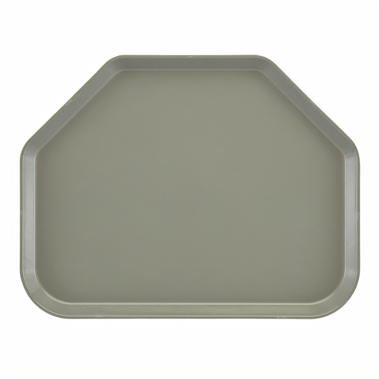 Product image #2 for Cambro Camtray 14 x 18 Inch Trapezoid High-Impact Fiberglass Cafeteria Tray, Pearl Gray