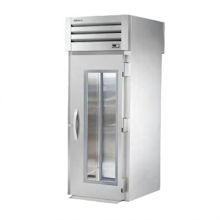 Product image #1 for True Spec Series 35-Inch Wide 1-Section Self-Contained Roll-Thru Refrigerator with Glass Front and Solid Rear Swing Doors