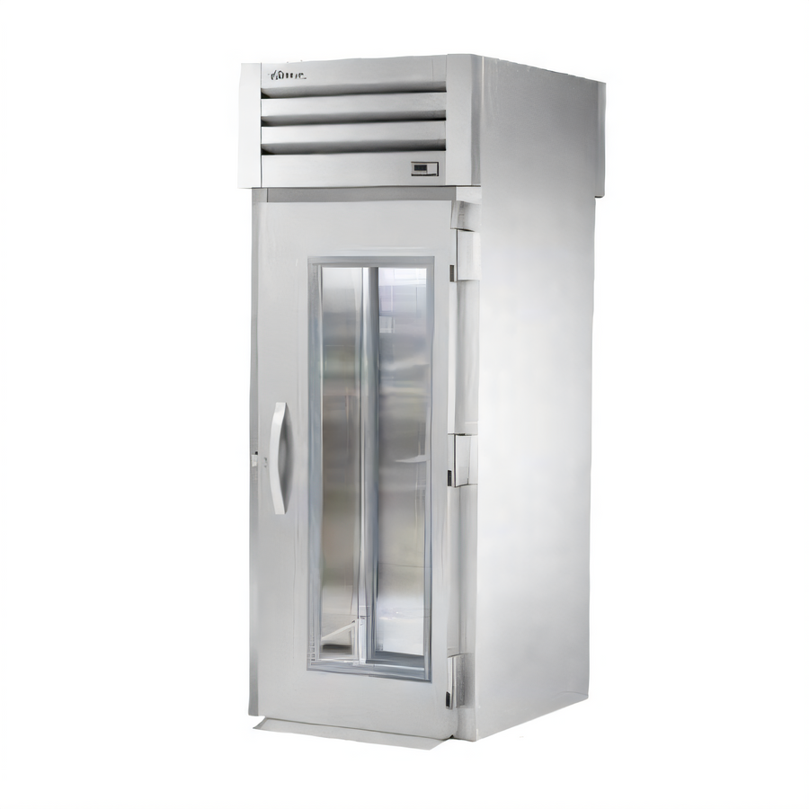Product image #1 for True Spec Series 35-Inch Wide 1-Section Self-Contained Roll-Thru Refrigerator with Glass Front and Solid Rear Swing Doors
