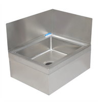 BK Resources 2-Sided T-304 18-Gauge Stainless Steel Sink Splash Guard for BKMS-2424