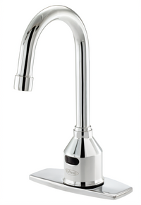 Krowne Royal Series Touchless Electronic Deck-Mount Faucet with 4-1/2 Inch Rigid Gooseneck Spout