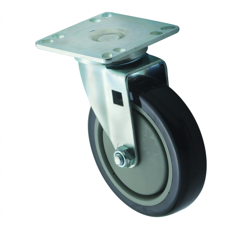 Product image #1 for Winco Universal 5-Inch Polyurethane Plate Caster Set, 220 lb Capacity
