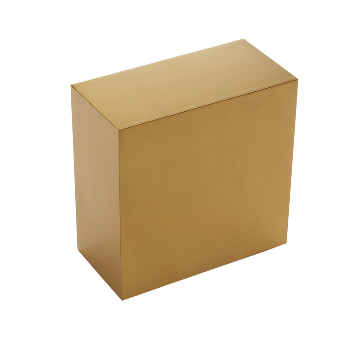 Product image #1 for American Metalcraft Gold Cube Stainless Steel Buffet Riser, 4 Inch High