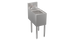 Thumbnail image #1 for Krowne Stadium Series Freestanding Underbar Hand Sink with Splash-Mount Faucet, 12 x 29 x 37 Inch Stainless Steel