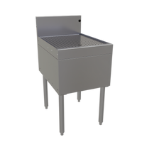 Glastender 18-Inch x 24-Inch Stainless Steel Freestanding Underbar Drainboard with Removable Perforated Insert