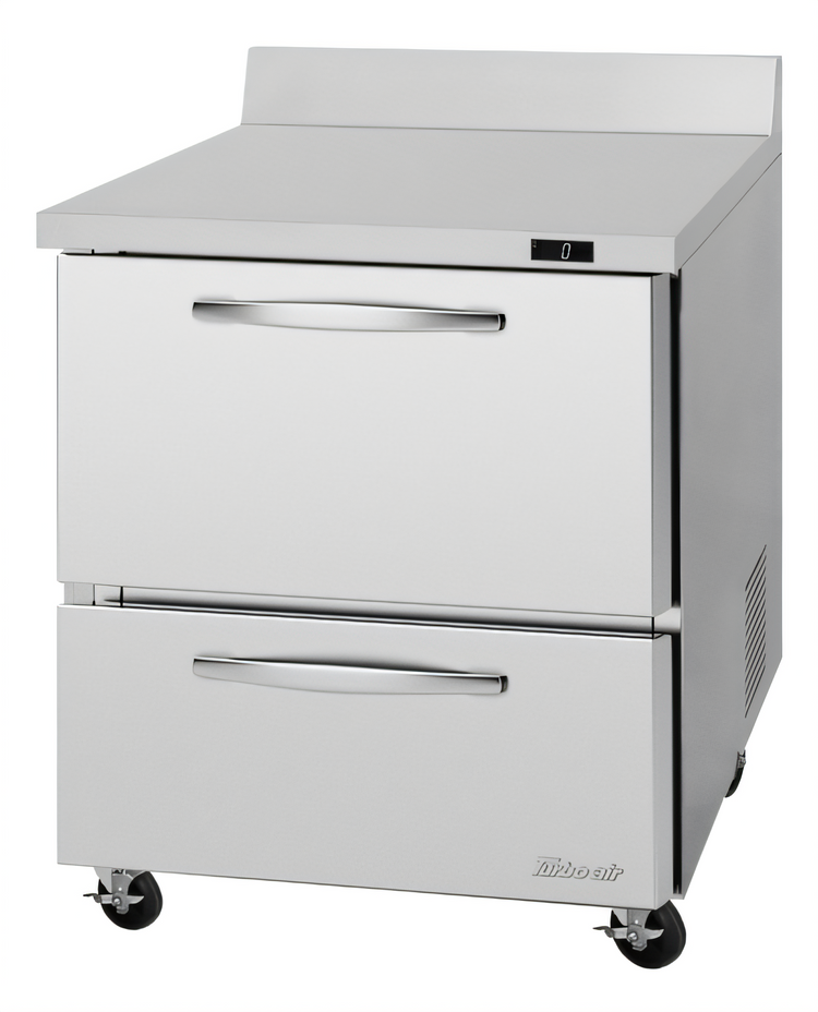 Product image #1 for Turbo Air PRO Series One-Section 2-Drawer Worktop Freezer, 6.8 Cu. Ft., Self-Contained, 27-1/2 Inch Wide