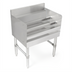 Thumbnail image #1 for John Boos Slim-Line Freestanding Underbar Liquor Bottle Display Unit, 3-Step, 18 x 18 x 32-1/2 Inches, Stainless Steel